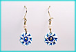 Mini Mandala Button and Pearl Drop Earrings