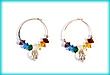 Rainbow Hoop with Clear Drop